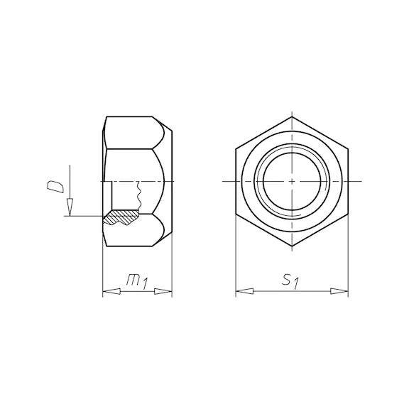 Hexagon nut with climbing piece