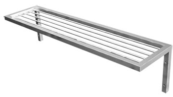 Stainless Steel Wall Shelving with box section brackets