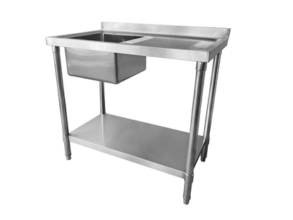 Heavy Duty Stainless Steel Single Bowl Sink Table